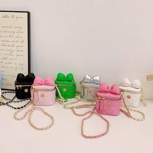 어린이 가방 신상 미니 귀여운 리본 체인 크로스백 아동 가방 여자 어깨 가방 - Product Image 3