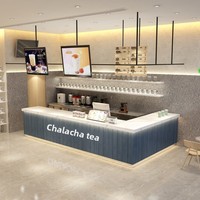 Solutions de design intérieur modernes pour kiosques à café, salons de thé, cafés-bars, comptoirs de caisse lumineux et tables de réception – Fabricant chinois