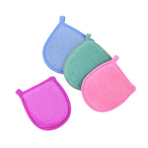 Maquillage nettoyage douche gommage visage mitaine <span class=keywords><strong>bambou</strong></span> exfoliant mitaines - Product Image 2