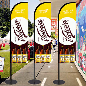 Banderas y pancartas promocionales para exteriores personalizadas al por mayor, bandera de playa con plumas de cerveza <span class=keywords><strong>Victoria</strong></span>, resistente al viento para publicidad - Product Image 2