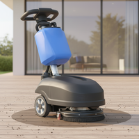 Autolaveuse autoportée micro de 13 pouces pour le nettoyage des sols, avec fonction de séchage intégrée