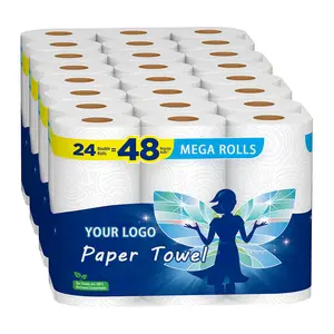 Custom Bulk Printed Bamboo toilet paper tissue rolls