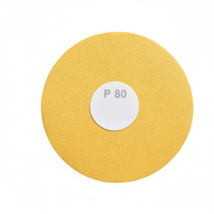 Disco de Lijado con Velcro Dorado P80 de 150 mm para Acabado de Madera y Metal - Product Image 2