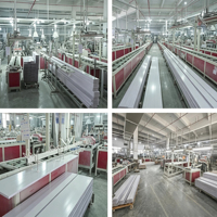 Panneau mural SPC creux moderne et étanche, largeur 400 mm, plusieurs tailles, prix EXW direct usine pour les matériaux de construction mondiaux