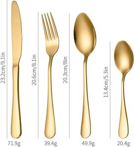 Bộ dao dĩa thìa bằng thép không gỉ thân thiện với môi trường 24 món bán buôn, dành cho nhà hàng, khách sạn, quà tặng doanh nghiệp - Product Image 4