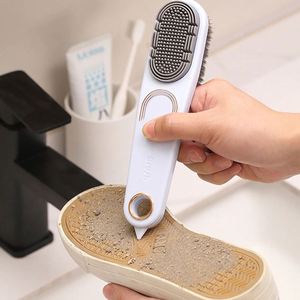 Double-sided <b>Silicone</b> Shoe Brush Soft Bristles Eco-Friendly Durable Grip Handle Waterproof Dirt Removal Cleaning <b>Tool</b> - Product Image 3