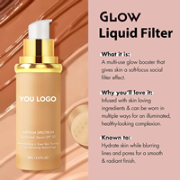 Foundation Cair Matte Tahan Air Tahan Lama SPF15, Private Label, Full Coverage 4 in 1, Dapat Menyesuaikan Warna Kulit