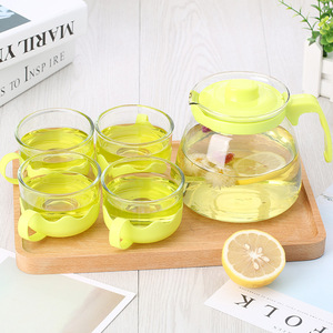 Set da Tè in Vetro a Cinque Pezzi, Teiera di Grande Capacità con Filtro per Uso Domestico e Ristoranti, Set per Caffè e Tè - Product Image 3