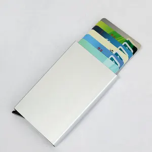 Fashion Pop Up Rfid Blocking Slim Card Holders Custom Gift Credit Aluminium Rfid Men's Wallet Cards Holder