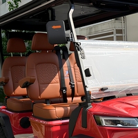 Voiturette de golf électrique de luxe, utilitaire, 4 places, toit ouvert, personnalisée pour les parcs de golf et les aires de stationnement des complexes hôteliers