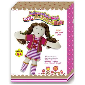 Vendita all'ingrosso fai da te kit da cucito bambola-Baby Doll altalena set Punto e Cucire Il Proprio Bambola di Pezza FAI DA TE kit per I Bambini
