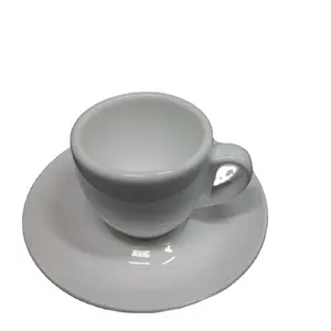 定制豪华空白陶瓷简单白色批发白色陶瓷咖啡杯和茶碟