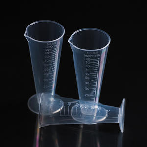 हैजू लैब पर्यावरण के अनुकूल 100 एमएल स्पष्ट प्लास्टिक कंनिकल बेकर प्रयोगशाला माप ने कप आवश्यक प्रयोगशाला उपकरणों को मापने के लिए स्नातक किया - Product Image 4