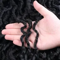 Faux Locs all'uncinetto acconciature con estremità ricci ondulati regine Pre-in loop trecce sintetiche per capelli Afro Dreadlocks