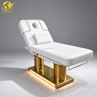 Table de massage électrique moderne pliable à 4 moteurs pour esthéticiennes, lit de beauté de luxe pour salon, spa facial et extensions de cils