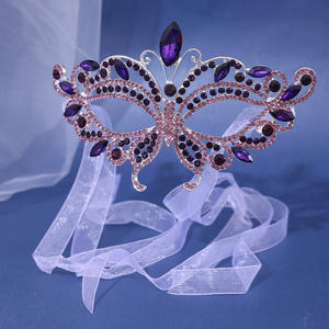 Cadılar bayramı prenses elmas-düğün parti topu taklidi maske için encrusted maske - Product Image 5