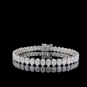 Bracelet tennis classique en or blanc massif 9 carats avec diamants cultivés en laboratoire IGI certifiés VVS1 VVS2 CVD HPHT pour femmes <span class=keywords><strong>BEREAL</strong></span> - Product Image 2
