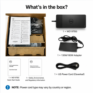 <span class=keywords><strong>Station</strong></span> d'accueil Thunderbolt 3 d'origine pour Dell WD19TBS avec adaptateur 130W/180W, <span class=keywords><strong>station</strong></span> d'accueil USB-C triple écran - Product Image 6