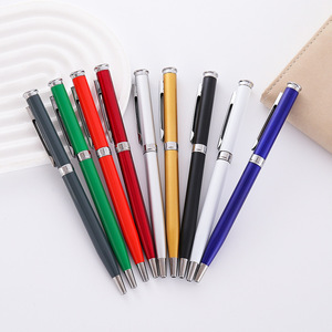 Stock High Quality Fast Writing Metal Ball Multicolor Advertising Gifts Custom Ballpoint Pens - Product Image 3
