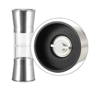 Hand Reusable 2-in-1 Stainless Steel Spice And Herb Mill Salt And Pepper Grinder