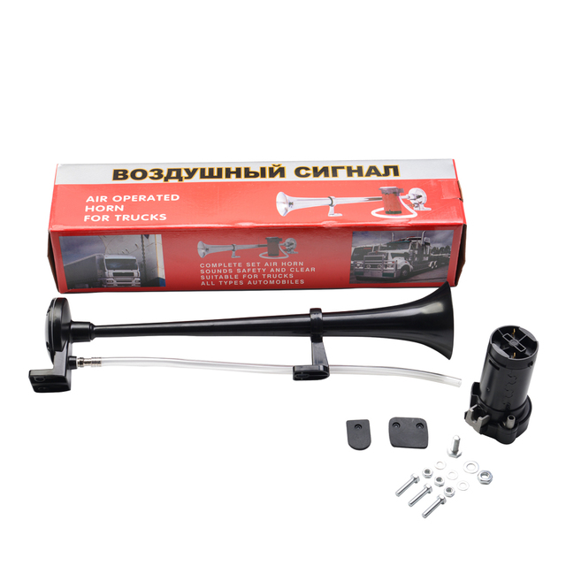 Universal Car Air Horn 12V 180 Hertz 17inch 150DB Loud Single Trumpet Compressor Bocina for Trucks Cars Automobiles