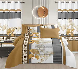 Juego de Ropa de Cama Desechable de 8 Piezas, Tamaño King, Microfibra, 300 Hilos, Sábanas con Cortinas a Juego, Transpirable, Sin Arrugas, Gran Venta - Product Image 4