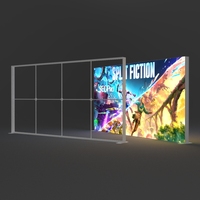 Boîtes lumineuses modulaires en tissu avec cadre LED pour salons professionnels et expositions