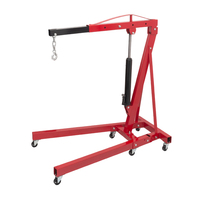 Grue de levage pliable 2T, cadre en acier carbone épais, conception pliable peu encombrante pour la révision des moteurs de voitures particulières