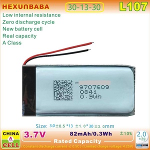 301330 361-00104-20 3.7V 4.25V 84mAh Polymer Li-ion pin phù hợp cho tiền thân 45 45S thể thao chạy đồng hồ <span class=keywords><strong>L107</strong></span> - Product Image 3