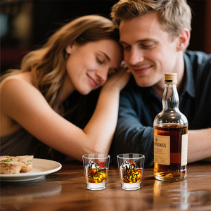 Stock 2 pz/set <span class=keywords><strong>Mr</strong></span> destra e signora sempre a destra novità coppia Shot bicchieri con confezione regalo per la festa di nozze bomboniere per gli ospiti - Product Image 3