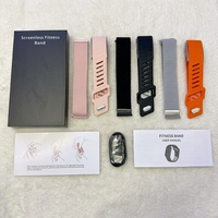 KR96PRO – Bracelet intelligent sans écran, moniteur de fréquence cardiaque, d'oxygène dans le sang, de sommeil, compteur de pas, rappel Bluetooth, bracelet de sport