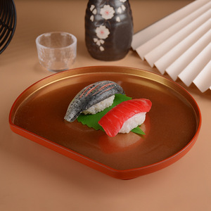Vaisselle de table signature du restaurant Sukiyaki Wagyu Hotpot, plats créatifs pour barbecue et sashimi servis sur des plateaux profonds en mélamine - Product Image 2
