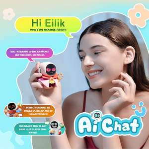 Porte-clés robot intelligent interactif Eiliko Multiverse avec coques interchangeables et emojis - Cadeau tendance - Product Image 3