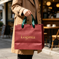 Sac en papier d'emballage pour bijoux de luxe en carton de qualité supérieure avec logo imprimé personnalisé