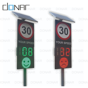 Güneş enerjisi 2 haneli 10-99 ekran radar hız işareti düello LED renk radar hız işareti - Product Image 3