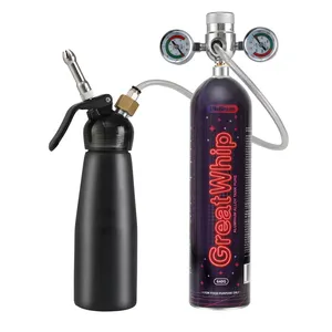 Greatwhip Factory Vente en gros Chargeurs de crème de qualité alimentaire 0.95L Livraison gratuite Chargeur de crème fouettée en aluminium 640G