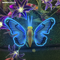 Momovalley Nouvelle Conception Décoration d'événements de mariage colorée, Lampe à motif 3D LED dynamique en forme d'ailes de papillon pour festivals