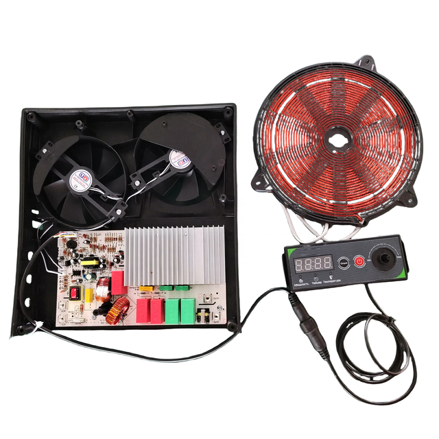 3.5kw Commercial Assembly Induction Cooker Kits Induction Cooktop with Main PCB Board Fans Control Box Locking Connector