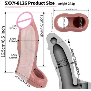 ปลอกอวัยวะเพศชายแบบซิลิโคน SXXY สำหรับเพิ่มขนาดและยืดเวลาการหลั่ง  ปลอกเพิ่มขนาดอวัยวะเพศชาย  ของเล่นทางเพศ - Product Image 2