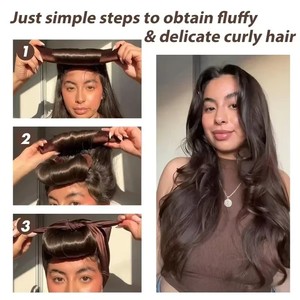 <span class=keywords><strong>Fer</strong></span> à friser <span class=keywords><strong>sans</strong></span> <span class=keywords><strong>chaleur</strong></span>, boucleur de cheveux pour femmes, boucleur de cheveux simple pour grandes vagues, plateau de coiffure pour dormir avec bonnet de nuit - Product Image 2