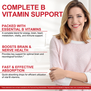 Hatmanlabs 60ml vitamin <span class=keywords><strong>B</strong></span> <span class=keywords><strong>b</strong></span>ổ sung chất lỏng phức tạp B12 B6 giọt với axit folic để hỗ trợ trao đổi chất cho sức khỏe cơ thể - Product Image 5