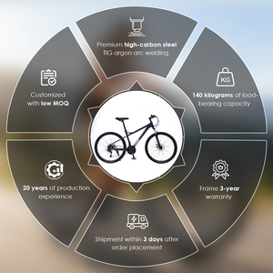 Vélo de montagne <span class=keywords><strong>VTT</strong></span> personnalisé OEM <span class=keywords><strong>24</strong></span>/<span class=keywords><strong>26</strong></span> <span class=keywords><strong>pouces</strong></span> 21 vitesses avec freins à disque, certifié CE, garantie pour adultes - Product Image 3