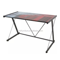 Vente en gros Guangdong PC Desk Convertible et fabriqué en acier et en verre Table de jeu au design simple pour l'école