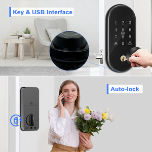 สมาร์ทล็อคประตู AF09 หน้าจอสัมผัส รหัสผ่านลายนิ้วมือ ปลดล็อคด้วยแอพ ควบคุมด้วยแอพ อลูมิเนียมอัลลอยด์สีดำ - Product Image 3