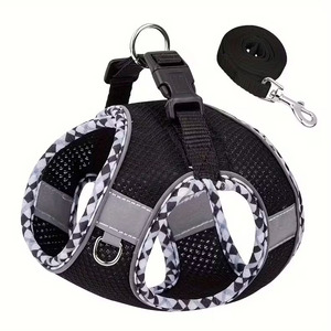 Arnés y Correa para Perro Tipo Chaleco, Reflectante, de Malla Suave, Arnés Antitirones para Perros Pequeños y Gatos - Product Image 6