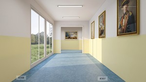 Revêtement de sol en vinyle moderne résistant à l'eau, rouleaux de moquette, linoléum avec texture unie pour l'école, le salon, la chambre à coucher, les hôtels - Product Image 2