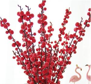 ต้นไม้ประดิษฐ์ติดเพดานสี<span class=keywords><strong>แดง</strong></span> ตกแต่งคริสต์มาส ผลไม้บานสะพรั่ง ดูเป็นธรรมชาติ ต้นไม้และพืชประดิษฐ์ในกระถาง - Product Image 5