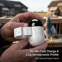 Enregistreur de vol Flight Replay Ring 2.2g avec enregistrement en boucle, fonction Stitch-Play et GPS pour l'analyse des performances des pigeons de course