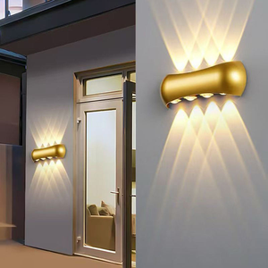 Smart Graffiti App Style Mobile Control 8W Gold LED Aluminum <b>Wall</b> Lamp Waterproof Modern Garden Light Led <b>Sconce</b> for Hotel - Product Image 2