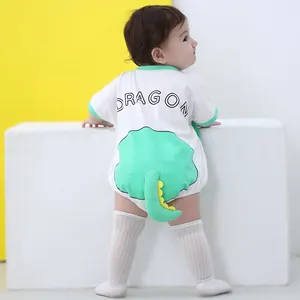 MICHLEY Summer Infant Cotton Animal Bodysuits Boys Jumpsuit Newborn Short Sleeve Clothing Baby Romper Clothes